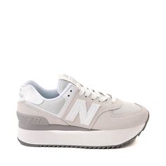 Womens New Balance 574+ Athletic Shoe - Reflection / Raincloud New Balance 574 Platform, New Balance Black Sneakers, Platform Outfit, New Balance 515, Womens New Balance, New Balance White, New Balance Black, Purple Sneakers, New Balance 574