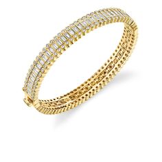 Luxe Necklace, Diamond Icon, Hand Chain Bracelet, Diamond Baguette, Something Went Wrong, Hinged Bangle, Anklet Jewelry, Baguette Diamond, Gold Bangles