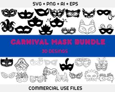 the carnival mask bundle includes 30 masks, and 20 other items to make it look like they