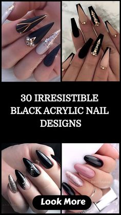 Attention, pretty ladies! Fall is coming, meaning it’s time to prepare for a new manicure! This season is perfect for dark, moody… Dark Matte Nail Designs, Neutral And Black Nails, Moody Nails, Short Stiletto Nails, Stiletto Nails Short, Short Stiletto