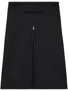 black satin finish tailored design zip detail mid-rise rear zip fastening slip pocket to the front A-line mid-length straight hem Black Zipper Skirt For Work, Black Skirt With Zipper Closure For Work, Elegant Knee-length Skirt With Zipper Closure, Workwear Skirt With Zipper Closure, Pencil Skirt With Zipper Closure For Work, Midi Skirt Black, Satin Midi Skirt, City Dress, Tailored Design