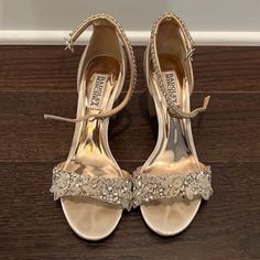 Reposhing This Item I Purchased From @Tcannon012. Loved It, But Ready To Rotate For Something New. Questions? Leave A Comment Below! Badgley Mischka Shoes, Badgley Mischka, Something New, Shoes Women Heels, Block Heels, Shoes Heels, Size 6, Satin, Women Shoes