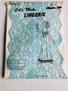 Vintage FF Sewing Pattern Let's Make Lingerie #500 Misses Bra-gown | eBay Lingerie Sewing Pattern, Sewing Template, Sewing Templates, Sewing Lingerie, Sewing Pattern, Sewing Patterns, Lingerie, Let It Be, Sewing