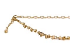 Meredith Chain Belt - Gold Organic Charm Chain - Streets Ahead Formal Yellow Gold Chain Belt, Gold-tone Chain Belt For Formal Occasions, Formal Gold-tone Metal Chain Belt, Elegant Metal Jewelry With Chain Strap, Chic Adjustable Gold Chain Belt, Luxury Gold Metal Chain Belt, Adjustable Metal Chain Belt For Formal Occasions, Chic Jewelry With Chain Strap For Gift, Chic Formal Chain Necklace With Lobster Clasp