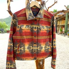 New With Tags Limited Edition Pendleton Blanket Jacket Blue Blazer Women, Pendleton Sweater, Royal Blue Blazers, Polka Dot Jacket, Blanket Jacket, Brown Zip Ups, Pendleton Blanket, Petite Blazer, Pendleton Jacket