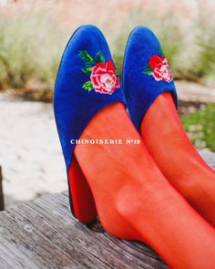 Blue Slip-on Slippers For Spring, Spring Peony, Velvet Mules, Most Popular Flowers, Mule Flat, Blue Velvet, Heeled Mules, Peonies, Soft Leather