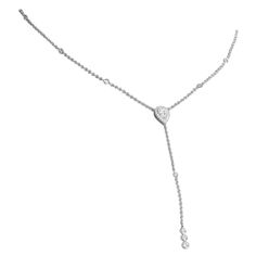 Simple and classic white gold necklace made by Amwaj, with a mix of pear and Marquise shape of diamond that are making an illusion of one big solitaire pear shape surrounded by a diamond halo. Because of its simplicity it is a perfect choice for any occasion. Diamond clarity: VS SI /G H color Diamond weight: 0,7 ct Gross weight: 7.039 g Elegant Hand Set Pear-shaped Necklaces, Elegant Hand Set Pear-shaped Necklace, Timeless Pear-shaped White Gold Diamond Necklace, Luxury Teardrop Hand Set Necklace, Diamond White Platinum Necklace In Pear Shape, Luxury Pear-shaped Necklace With Single Cut Diamonds, Luxury Pear Shaped Necklace With Single Cut Diamonds, Luxury Pear-shaped Necklaces With Diamond Accents, Platinum Necklaces With Diamond Accents, Pear-shaped