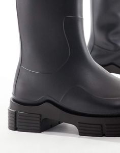 Schoenen, laarzen en sneakers van ASOS DESIGN Omarm de elementen Effen model Ronde neus Dikke zool Save Outfits, Trainer Heels, Wellington Boots, Boots Sneakers, Leggings Sale, Dress Bra, White Trainers, Plain Design, Boots And Sneakers