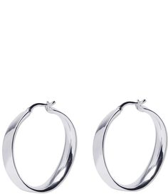 From Argento Vivo&#x2C; the Sterling Silver Flat Curve Edge Hoop Earrings feature:Hoop earringsSterling silverApprox. 1.37" diameterClick top closureImported. Sterling Silver Jewelry Earrings, Silver Flats, Accessories Jewelry Earrings, Dillard's, Silver Hoops, Silver Hoop Earrings, Sterling Earrings, Sterling Silver Earrings, Piercings