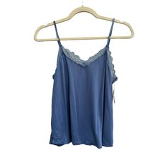 Nwt Gilligan & O’malley Intimates Xs Blue V-Neck Cami Lace Trim Adjustable Straps - Super Soft Modal Blend - New With Tags - See Pics For Measurements. Blue Cami Tank Top For Loungewear, Blue Stretch Top For Sleep, Blue Stretch Camisole For Loungewear, Stretch Blue Camisole For Loungewear, Casual Blue Camisole For Loungewear, Blue Cami Camisole For Daywear, Blue Camisole For Daywear, Blue Cotton Camisole Sleepwear, Light Blue V-neck Sleepwear For Spring