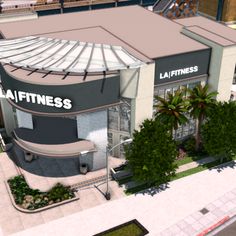 an artist's rendering of the exterior of a fitness and health center in miami