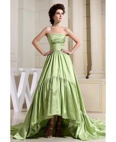 Shop best price green ball-gown strapless asymmetrical satin wedding dress online. Free Shipping and Custom-made. Pro since 2009. Green Ball Gown With Sweetheart Neckline For Prom, Green Satin Ball Gown For Party, Sleeveless Green Ball Gown For Wedding, Strapless Taffeta Evening Dress For Wedding, Green Ball Gown With Fitted Bodice For Prom, Strapless Taffeta Wedding Dress, Strapless Satin Dress For Wedding, Green Ball Gown With Sweetheart Neckline And Sweep Train, Green Ball Gown With Sweep Train And Sweetheart Neckline