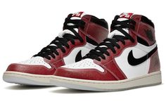 The Air Jordan 1 Retro High OG SP "Chicago" is a must-have for any sneaker collection. This limited edition shoe is inspired by the "freezeout" incident where rookie Michael Jordan was denied the ball by his veteran teammates. The shoe features a frozen finish throughout its construction and is designed by Marcus Jordan. The upper is built with leather and finished in white, black and Varsity Red. The lateral heel sports signature details. Underfoot, an off-white Air midsole provides cushioning Air Jordan 1s, Trophy Rooms, Sneaker Boutique, Limited Edition Shoes, Jordan 1 High Og, Air Jordan 1 Retro High Og, Air Jordan 1 Retro High, Sports Sneakers, Air Jordan 1 High