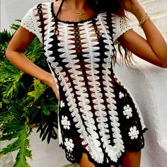 Hollow Out Sheer Cover Up Without Bikini Sheer Cover Up, Swimsuit Cover Up Dress, Micro Mini Dresses, Coverup Skirt, Bathing Suit Covers, Scarf Dress, White Swimsuit, Striped Tie, Dress Cover