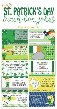 st patrick's day lunch box jokes for kids to help them get into the holiday spirit