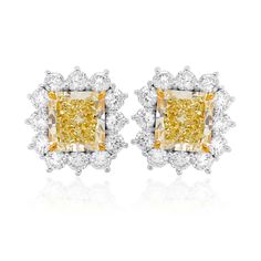 jared diamond earrings Luxury Yellow Diamond Cut Earrings, Luxury Yellow Diamond Earrings For Wedding, Luxury Yellow Cubic Zirconia Earrings, Luxury Radiant Cut Cubic Zirconia Diamond Earrings, Fancy Yellow Diamond, Halo Earrings Studs, Radiant Cut Diamond, Radiant Cut, Yellow Diamond