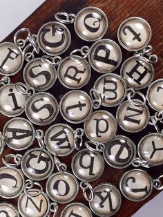 Alphabet charms, Silver Letter Charms, Initial Jewelry, Add A Letter Charms, Children's Initials, Gl Diy Initial Necklace, Jewelry Organizer Drawer, Diamond Monogram, Alphabet Charms, Sideways Initial Necklace, Diy Jewelry Display, Diamond Initial Necklace, Letters Alphabet, Easy Diy Jewelry