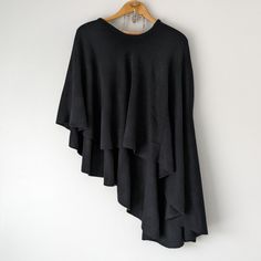 Anthropologie Poncho Women's Os Black Asymmetrical Armhole Lite Acrylic New With Tags! Excellent Condition 6985 Anthropologie Top, New Color, Anthropologie, Tags, Women Shopping, Black, Color