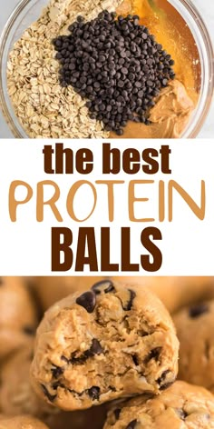 the best protein balls are made with oats and chocolate chips