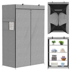 an image of a refrigerator with its door open and shelves full of items in it