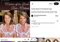 the mother of the bride facebook page is displayed on an iphone screen with multiple photos