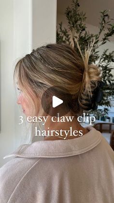 Put Hair In Claw Clip, Easy Cute Hairstyles For Long Hair Claw Clip, How To Style With Claw Clip, Claw Clip Updo Formal, Long Hair In Claw Clip How To, Hairstyles In Claw Clip, Cute Updos With A Clip, How To Do Clip Hairstyle, Hair Clip Easy Hairstyles