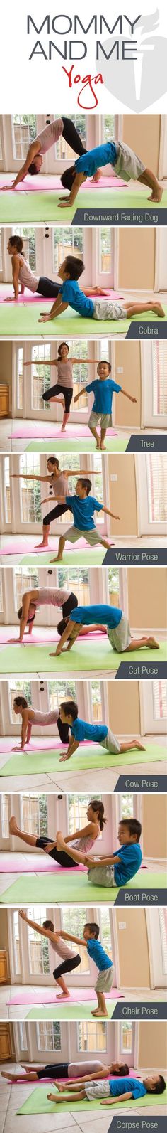 an image of a woman doing yoga in the middle of four different poses, all with their arms and legs spread out