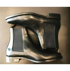 Handmade Mens Black Leather Chelsea Boots, Men formal Leather Ankle Boots | eBay Business Martin Boots With Leather Sole And Plain Toe, Business Martin Boots With Leather Sole And Round Toe, Formal Martin Boots With Plain Toe For Winter, Formal Plain Toe Martin Boots For Winter, Business Martin Boots With Leather Sole For Winter, Winter Business Martin Boots With Leather Sole, Classic Martin Boots With Leather Sole And Plain Toe, Classic Martin Boots With Leather Sole, Chelsea Boots With Leather Sole For Business In Fall