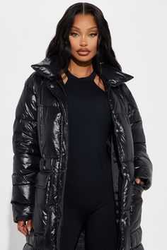 Available In Black, Chocolate, And CobaltBlue. Puffer Hooded Long Sleeve Nylon Quilted Pockets Fully Lined Face: 100% Nylon Back/Filling: 100% Polyester Imported | Caught You Looking Long Puffer in Black size Small by Fashion Nova Trendy Hooded Nylon Outerwear, Hooded Nylon Puffer Jacket For Fall, Hooded Nylon Outerwear For Fall, Trendy Solid Nylon Outerwear, Black Nylon Puffer Jacket For Fall, Black Nylon Puffer Jacket For Winter, Trendy Black Nylon Outerwear, Trendy Nylon Puffer Jacket For Cold Weather, Trendy Nylon Puffer Jacket For Winter