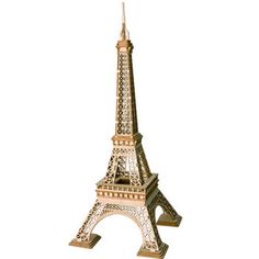 a model of the eiffel tower is shown on a white background with clippings