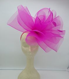 Elegant Hot Pink/Fuchsia Fascinator. Has both alligator clips and headband for a secured and comfortable look. This will be a great way to add elegance to any, bridesmaid, rehearsal dinner, Wedding guest, cocktail party, or church outfit. - Headband and hairclip - Ready to ship - Lightweight - Free Shipping - Fast shipping - Customize by adding different color flowers and or feathers Check my store for styles and colors. Hatsandpearls.etsy.com Find more at my website: Www.hatsandpearls.com Reach Kentucky Derby Party Headband Fascinator, Elegant Mini Hats With Matching Headband For Summer, Adjustable Mini Hat For Kentucky Derby Party, Elegant Mini Hat With Matching Headband For Summer, Adjustable Royal Ascot Costume Hats For Party, Elegant Summer Fascinator With Matching Headband, Elegant Spring Fascinator With Matching Headband, Summer Event Headband Fascinator, Adjustable Top Hat For Kentucky Derby Party