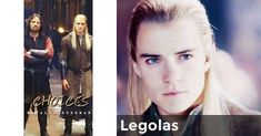 the movie poster for legolas is shown next to an image of a man with blonde hair