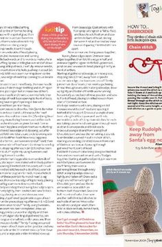 an article in the knitting book, with pictures of stuffed animals and instructions to crochet