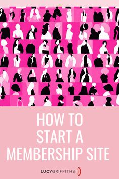 the cover of how to start a member's profile page, with silhouettes of people in pink and black