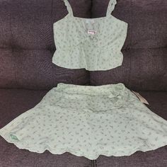 Nwt Super Cute Summer Set Perfect For Vacation, Dress It Up Or Add White Sneakers And Dress It Down! Flattering Skirt Set, Too Small For Me So My Loss Your Gain! Sage Green Floral Design Casual Mini Skirt Sets For Summer, Cute Spring Sets For Day Out, Cute Sets For A Day Out In Spring, Casual Spring Sets In Mini Length, Casual Mini Sets For Spring, Casual Mini Skirt Set For Day Out, Green Mini Sets For Summer, Green Mini Length Summer Sets, White Sneakers And Dress