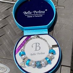 Brand New, Never Worn. Retails $125 Personalized Blue Bracelets, Elegant Blue Jewelry For Birthday Gift, Blue Charm Bracelet For Party, White Bracelets For Birthday Gift, Dolphin Bracelet, Womens Jewelry Bracelets, Dolphins, One Size Fits All, Blue White