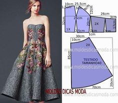 a woman is wearing a dress that has flowers on it and measurements for the skirt