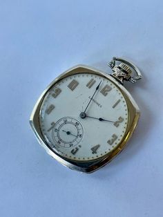 Longines Art Deco Judaica 14K White Gold Filled Chronometer Adjusted 3 pos. Cal17.89 Pocket Watch Original Box Swiss Made Judaica Bar Mitzvah Present 1924 Case Engraved please read description . In Great Working Condition, Keep Very Accurate Time. Just recently was serviced. Please have a look at our vintage watches we have constantly listed MovementManual winding Caliber/movement17.89ABC Number of jewels15 Case Case materialGold/Steel Case diameter44 x 52 mm Thickness10 mm Bezel materialGold/Steel DialWhite Dial numeralsArabic numerals Other Small seconds, Only Original Parts Antique Formal Watch Accessories With Polished Finish, Antique Watch Accessories With Polished Finish For Formal Occasions, Elegant Hallmarked Pocket Watch For Formal Occasions, Heirloom Chronometer Watch For Formal Occasions, Formal Heirloom Chronometer Watch, Antique White Gold Watch With Polished Finish, Antique White Gold Watches With Polished Finish, Antique Chronometer Pocket Watch For Formal Occasions, Antique Pocket Watch With Chronometer For Formal Occasions