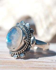 Moonstone Ring ~ Sterling Silver 925 ~ MR175 - Maresia Jewelry Moonstone Ring Sterling Silver, Rhinestone Cross, Moonstone Jewelry, Handmade Boho, June Birth Stone, Moonstone Ring, Sterling Ring, Silver 925, The Moon