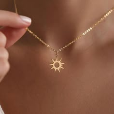 Welcome to the Magical World of PKJewelry Celestial Pendant Necklace Tiny Sunburst Pendant Necklace is perfect as a special gift for her. This Sun necklace is a great choice as a gift for Mother's Day, Birthday, Anniversary, Valentines Day, Christmas. Our high quality products are specially prepared for you with great care. The gold plating on it is much thicker than other platings. Therefore, it is a nice gift to be used for a long time. Our products do not tarnish and are anti-allergic. - Our Gold Necklace For Girlfriend, Sunburst Necklace, Celestial Pendant, Necklace Sun, Sun Necklace, Special Gifts For Her, Celestial Necklace, Necklace For Girlfriend, Gold Sun