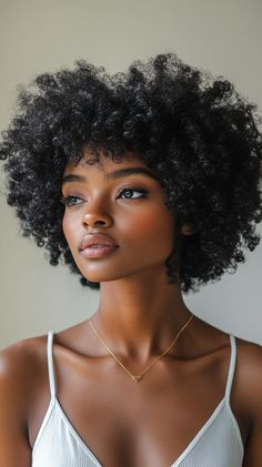 🎭 Short Haircuts for Black Women: Effortless Short Curly Afro Black Women Look Curly Afro Black Women, Black Women Short Haircuts, Afro Black Women, Short Curly Afro, Braided Styles, Medium Short Hair