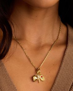 Our charms come with a hinge closure, allowing you to create (and re-create) your dream charm necklace or bracelet over and over. Create your own combination of small or statement charms  (we’re loving them spread across a chain necklace or bracelet) or play with proportions and style different size charms together.  Rose Coin Parker Charm in 18k Gold, Women's by gorjana Cute Pendant Necklace, Earrings Stacking, Dainty Necklaces, Gold Charm Necklace, 14k Gold Necklace, Everyday Necklace, Mix Style, Gold Necklaces, Cute Charms