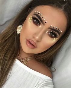 Festival Make Up, Festival Makeup Glitter, Rhinestone Makeup, Carnival Makeup