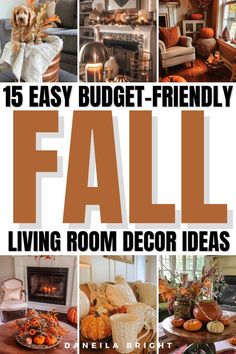 an image of fall living room decor ideas