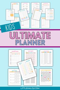 the ultimate printable planner for kids that is perfect to use with any child's school