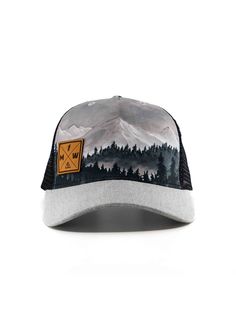 Denali Trucker Hat - Adventure outdoor low profile trucker Camping Cabin, Steamboat Springs, Brides Magazine, Animal Books, Kids Jewelry, Leather Patches, Nature Design, Trucker Hat, Accessory Gift