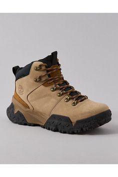 Premium leather upper/Lace-up style/ReBOTL™ fabric lining/TimberDry™ waterproof membrane/GreenStride™ midsole made using an EVA blend/TimberGrip™ lug outsole Mid-top Leather Boots For Outdoor, Brown Waterproof Mid-top Hiking Boots, Rugged Leather Mid-top Hiking Boots, Waterproof Cordura Boots With Round Toe, Waterproof Cordura Round Toe Boots, Gore-tex Boots With Cushioned Footbed For Outdoor Work, Gore-tex Ankle Hiking Boots For Outdoor, High-top Cushioned Work Boots For Outdoor, High-top Waterproof Boots With Removable Insole For Outdoor