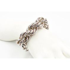 Classic impressive hollow sterling silver wide chain link bracelet with jump ring clasp.  Unmarked - tests as sterling  .  Due to the unique nature of this product, all sales are final. This item is not eligible for the standard Chairish return policy. Luxury Chain Link Bracelet With Sterling Silver Clasp, Hallmarked Sterling Silver Link Bracelet, Vintage Sterling Silver Link Chain Bracelet, Nickel-free Sterling Silver Link Bracelet, Nickel-free Sterling Silver Chain Link Bracelet, Modern Traditional, Jump Rings, Chain Link Bracelet, Link Bracelets