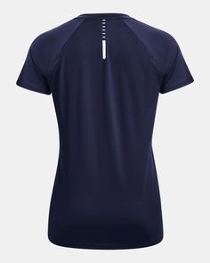 Insanely soft, breathable fabric|4-way stretch material moves better in every direction|Material wicks sweat & dries really fast|Strategic mesh panels for added ventilation where you need it|Dropped, shaped hem for enhanced coverage Navy Moisture-wicking Sports Top, Navy 4-way Stretch Activewear For Gym, Navy 4-way Stretch Activewear For Sports, Navy 4-way Stretch Functional Activewear, Navy Stretch Activewear For Running, Navy Functional Activewear With 4-way Stretch, Sporty Navy Activewear With Go-dry Technology, Functional Navy 4-way Stretch Activewear, Navy Functional Activewear For Training