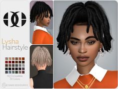 an image of a woman with dreadlocks on her head and hair color swatches